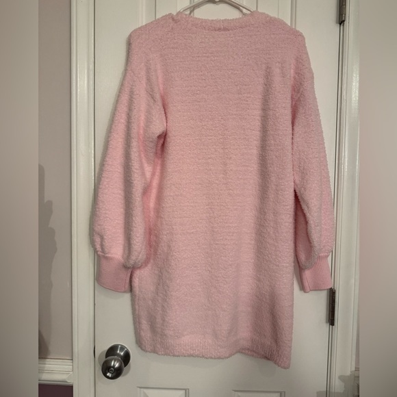 Misscosy Soft fluffy/fuzzy Pink  oversized open cardigan, size 6 - Picture 7 of 9